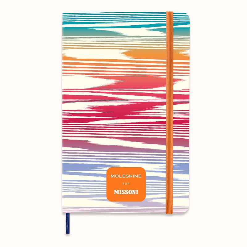 _勿上架_MOLESKINE MISSONI 聯名 布面筆記 彩色條紋 L 型橫線 - 筆記本/手帳 - 紙 多色