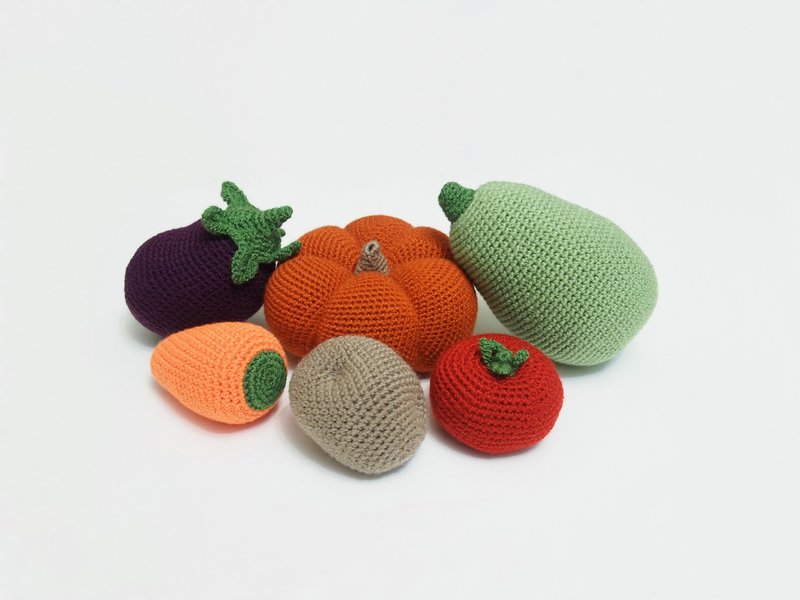 Cute set of vegetables (6 pcs) - Stuffed Dolls & Figurines - Other Man-Made Fibers Multicolor