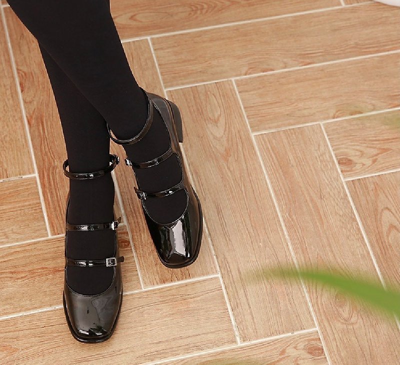 韓國人手製 MACMOC Jane (BLACK) 平底鞋 - 女款牛津鞋 - 人造皮革 
