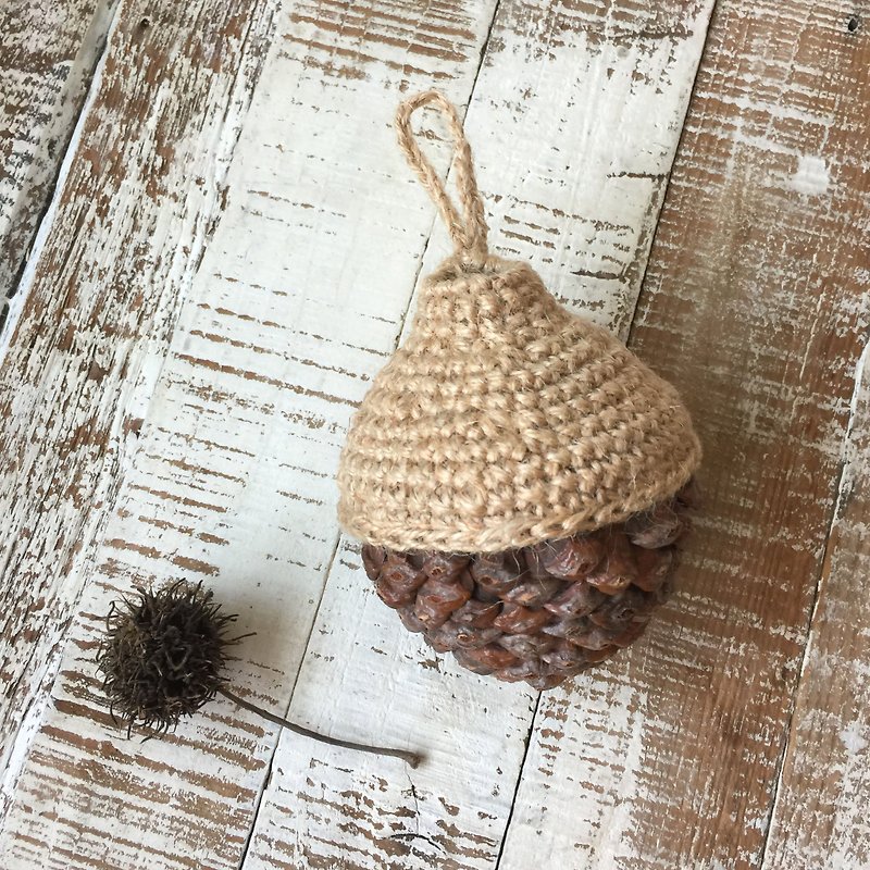 Diamond-shaped pine cone weaving flower plant / dried flower / acorn / natural material - Plants - Plants & Flowers Brown