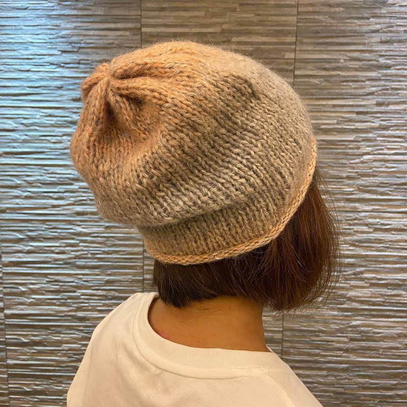 純手工手織毛帽 - 安格斯山羊毛 漸層 有二色可選擇 - 帽子 - 羊毛 多色