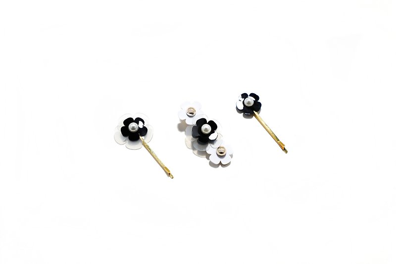 Fava hair clip small Set A (3pcs) - Hair Accessories - Plastic Black