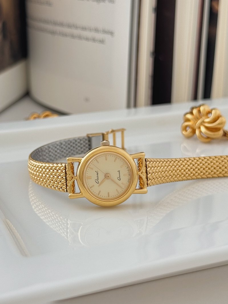 Vintage Orient Gold Plated Bracelet Watch - 女錶 - 其他金屬 金色