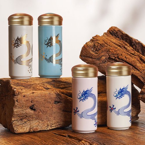 乾唐軒ACERA活瓷-新生活心感動 鴻運青花龍隨身杯 / 大 / 雙層 / 2色 330ml