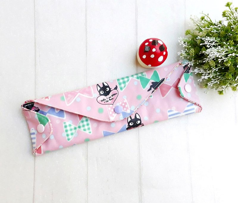 [Waterproof and environmentally friendly tableware bag] - Chopsticks - Cotton & Hemp Pink