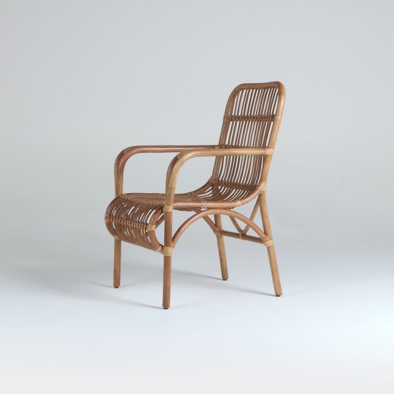 Rattan Chair-Natural Color-Nordic Rattan Chair/Indoor Chair/Indoor - Chairs & Sofas - Other Materials Brown