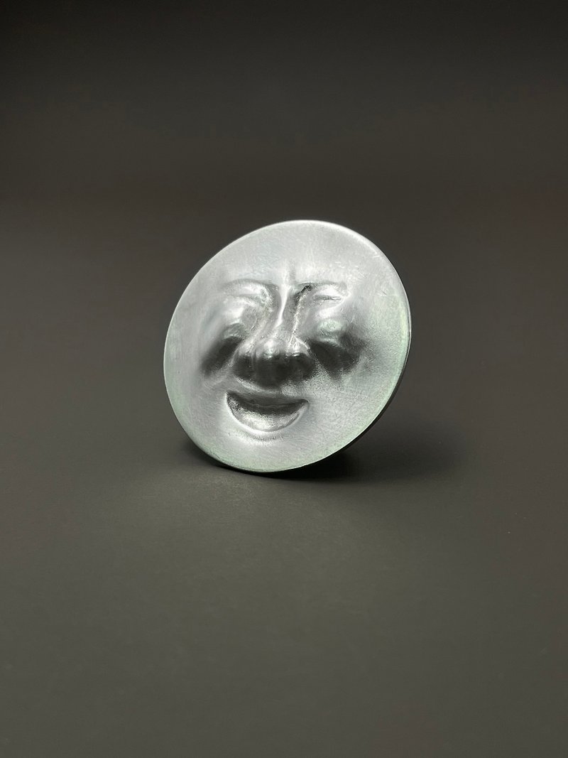 Sterling Silver Knockout Emoticon Pin - Brooches - Sterling Silver Silver