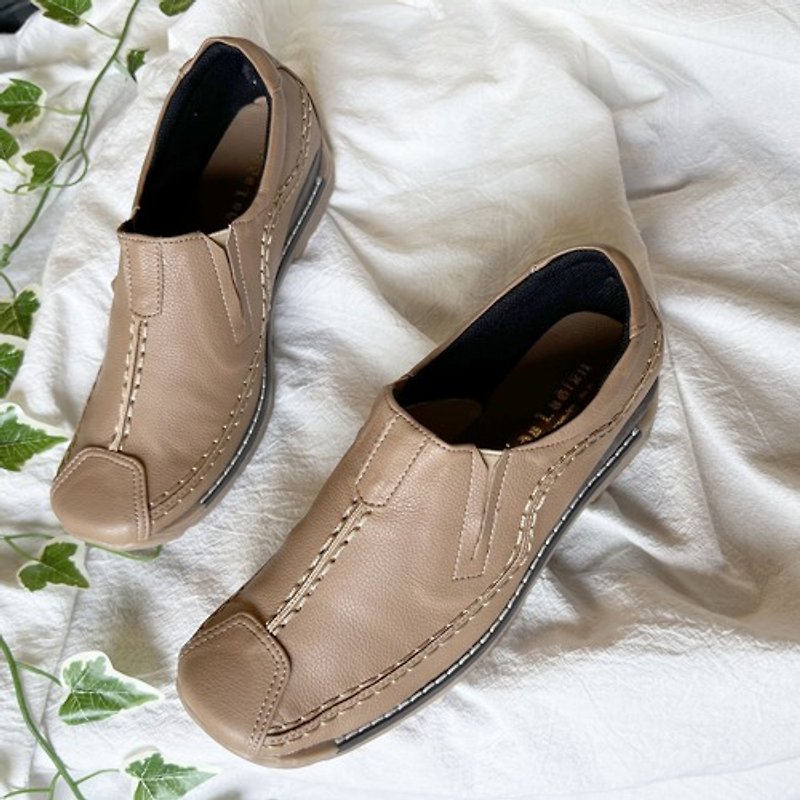 [Dark Beige] The most popular slip-on basic, painless, easy to wear, wide 2403 - Women's Casual Shoes - Other Materials 
