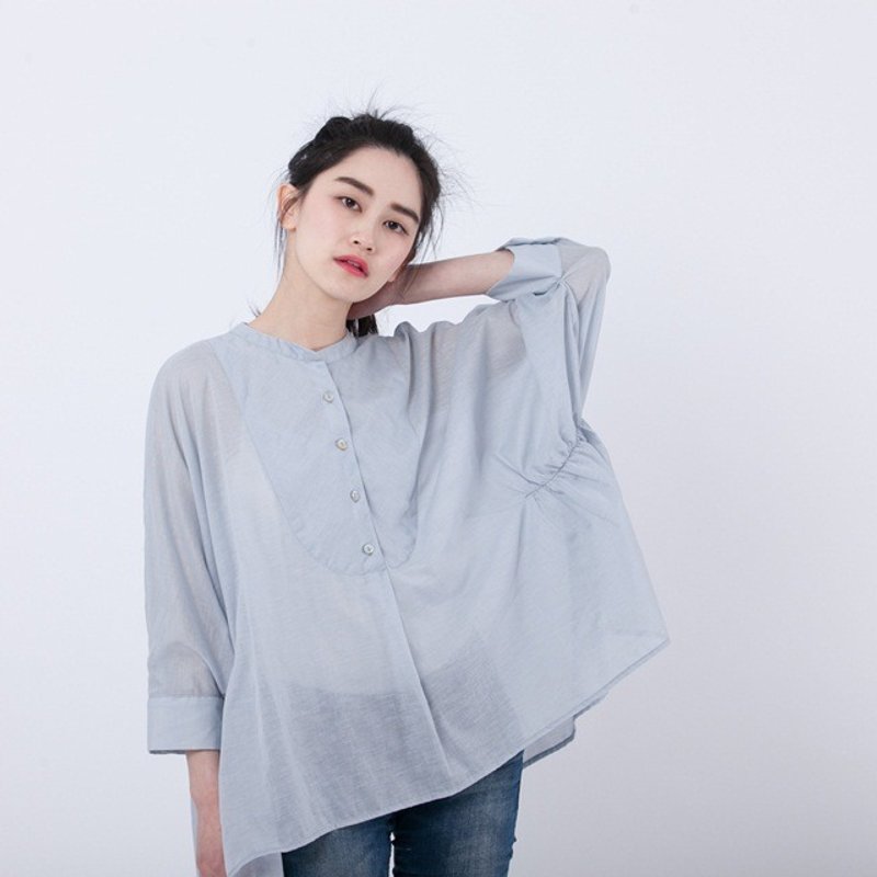 Quella balloon sleeve top - Women's Tops - Cotton & Hemp Blue