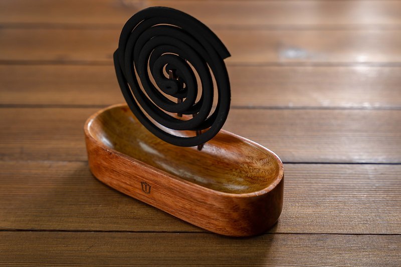 islandoffer Japanese Style Solid Wood Mosquito Coil Rack - Other Furniture - Wood Brown