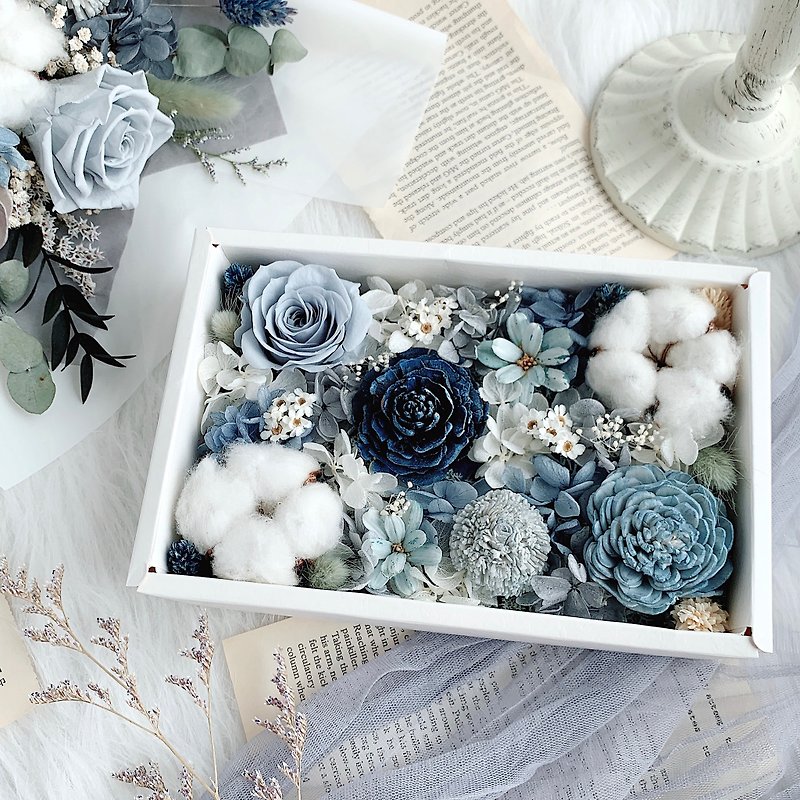 Textured gift flower box immortal flower box / custom gift box / dry flower box / gift flower box / lipstick flower box - Dried Flowers & Bouquets - Plants & Flowers 