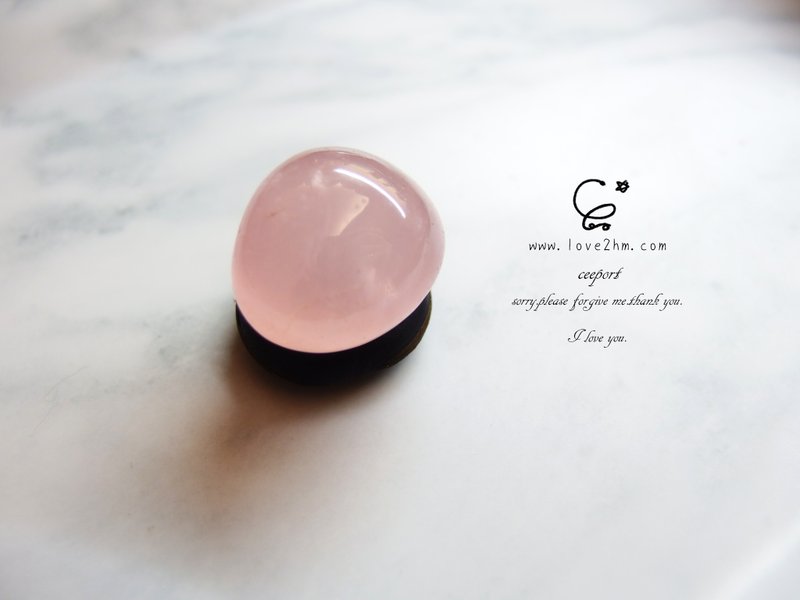 晶晶工坊*Love2hm 【圓滾滾-幸福】-粉水晶座小擺件 - 擺飾/家飾品 - 寶石 粉紅色