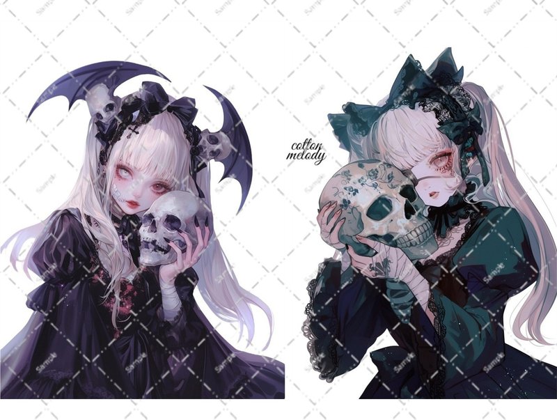 original sticker no.6327 人物ステッカー オリジナルステッカー 人物ステッカー 女の子ステッカー オリジナル人物ステッカー - 貼紙 - 紙 