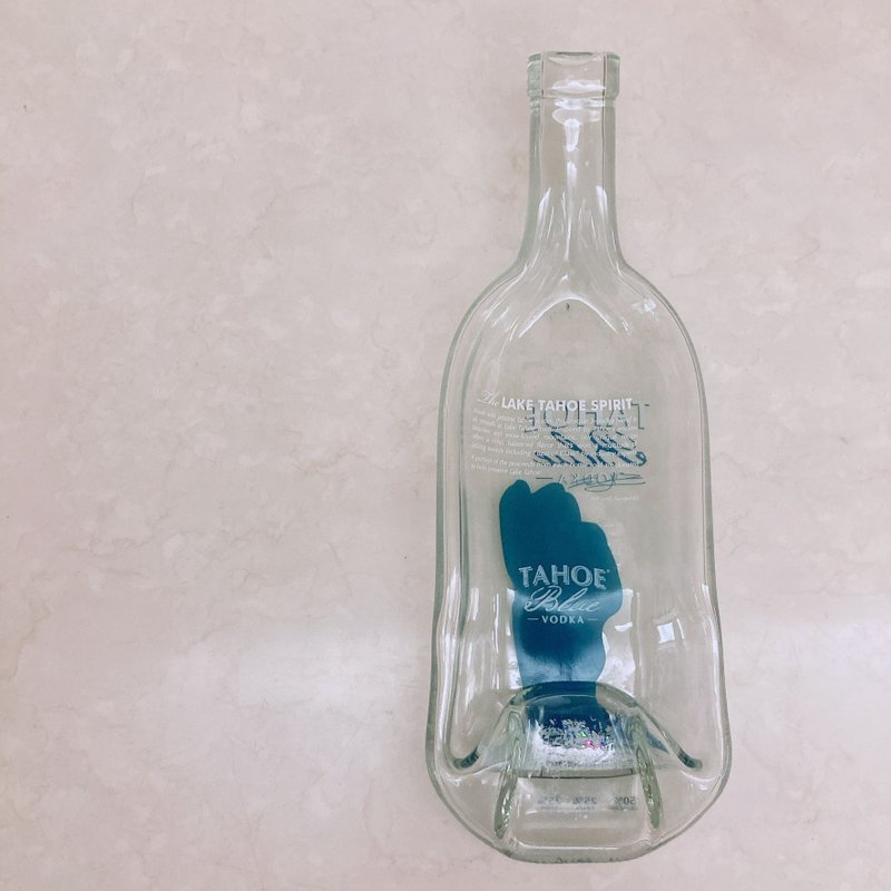 美國太浩湖Lake Tahoe限定款Vodka酒瓶盤 - 碟/盤子/餐盤 - 玻璃 