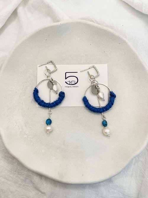 516Hope / Wish 希望的誕生 | 手作飾品 富士藍珍珠花-大款
