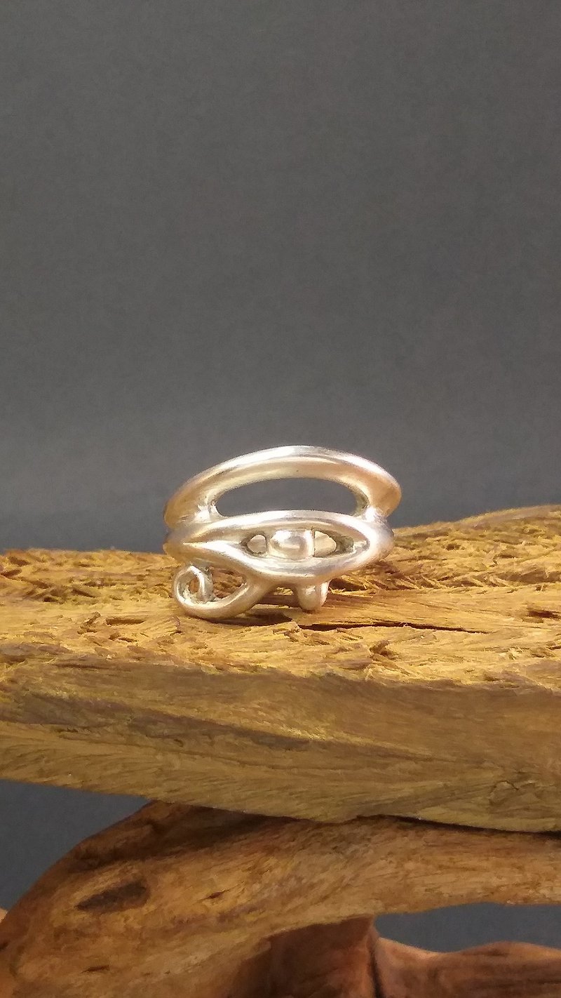 [Egypt Series] Sterling Silver Ring 925 Sterling Silver Closed Ring Eye of Horus Eye of Justice Pineal Gland - General Rings - Sterling Silver 