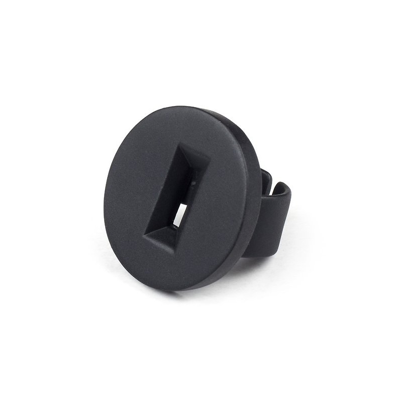Recovery Round Cutout Ring (Fog Black) - แหวนทั่วไป - โลหะ สีดำ