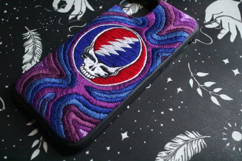 Psychedelic Grateful Dead Bear **Customize Embroidery** - Shop HORIZON MOON  Phone Cases - Pinkoi