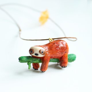 Sloth sooo...slow handmade necklace
