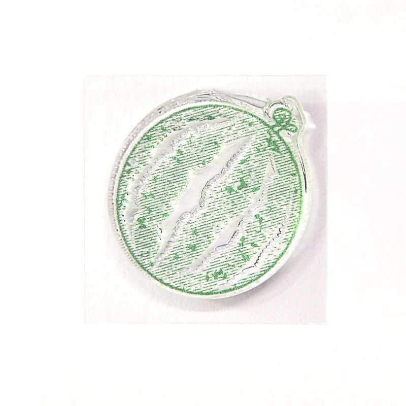 PLAY台灣水果水晶印章 西瓜 - 印章/印台 - 塑膠 透明