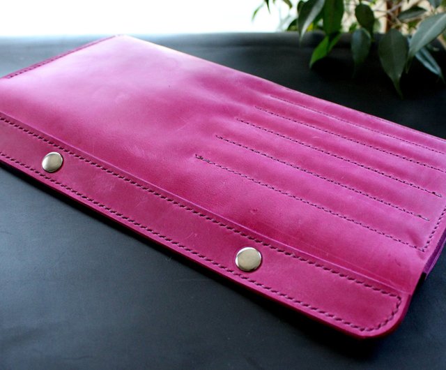 Real Leather 10 inches needle case Handmade Knitting Organizer