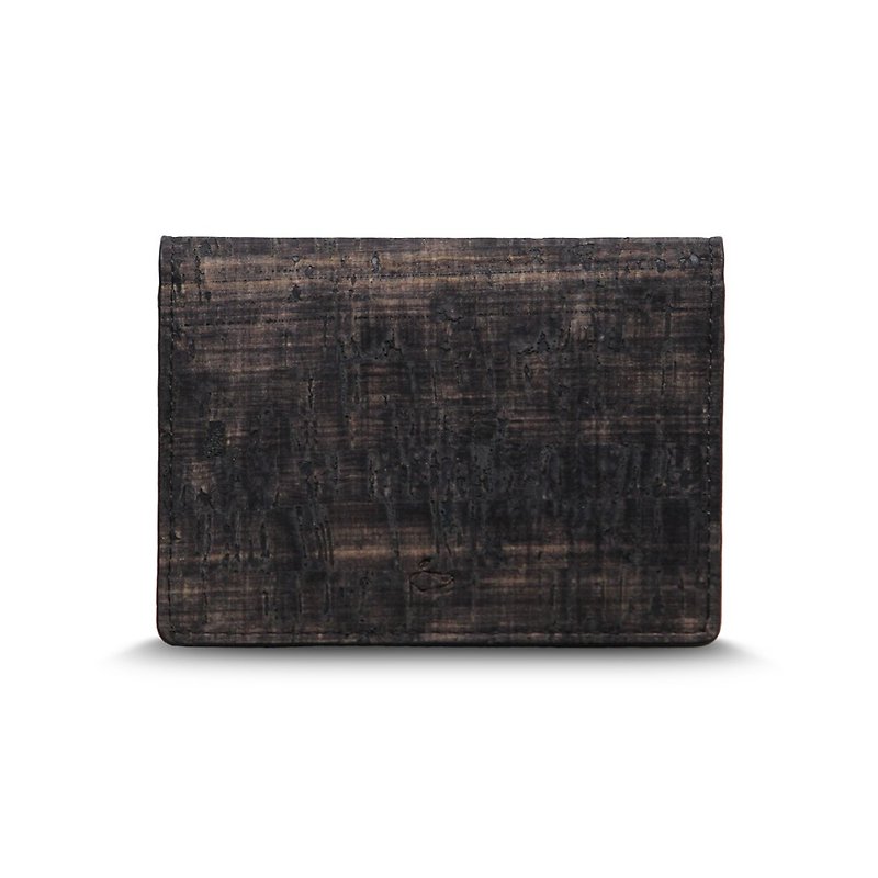 CORCO 雙摺軟木名片夾 - 復古黑 - 長短皮夾/錢包 - 防水材質 
