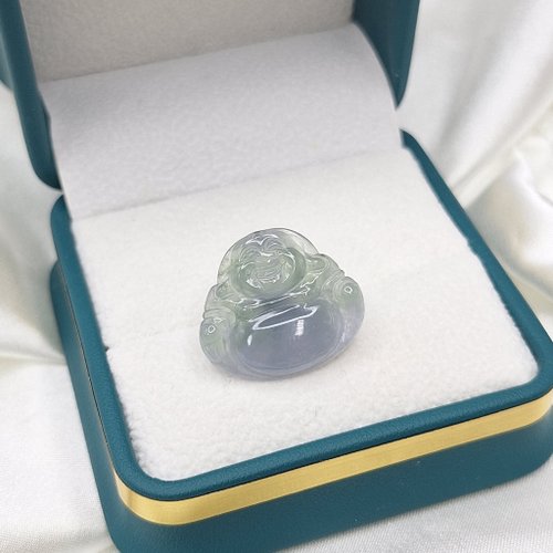 緣圓翡翠 瓜料 冰種 紫羅蘭 彌勒佛 佛公吊墜 | 天然A貨翡翠