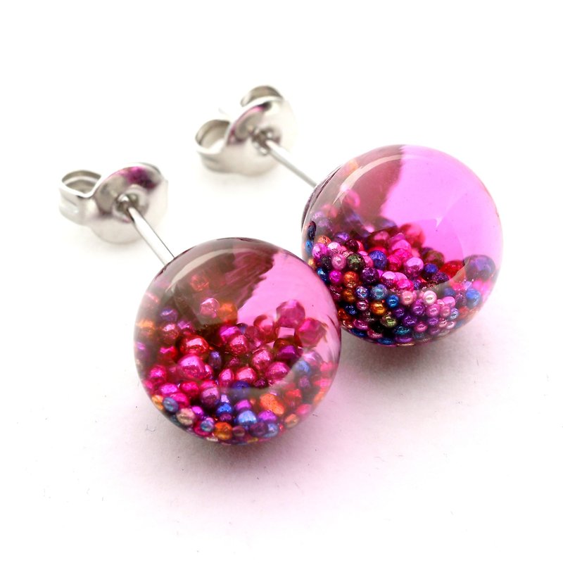 「OMYWAY」Handmade Water - Glass Globe - Earrings - Drop Earrings - Drop Clip on Earrings - ต่างหู - แก้ว 