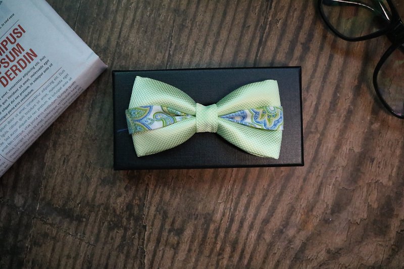 Fruit green mezzanine bow tie silk gentleman style - Bow Ties & Ascots - Silk Multicolor
