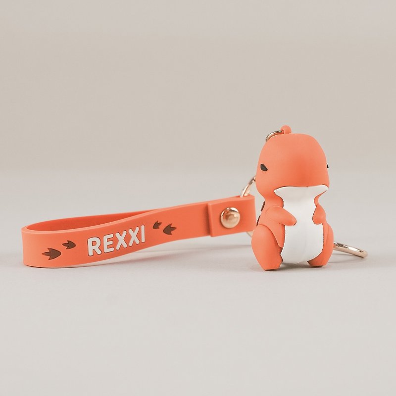 Bellzi | Rexxi Figure Keychain 暴龍立體公仔吊飾 - 公仔模型 - 矽膠 紅色