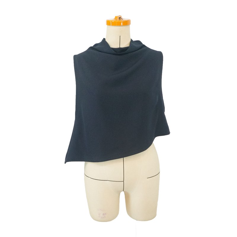 Aman No.67 dark blue simple sleeveless top in two lengths - Women's Vests - Other Materials 