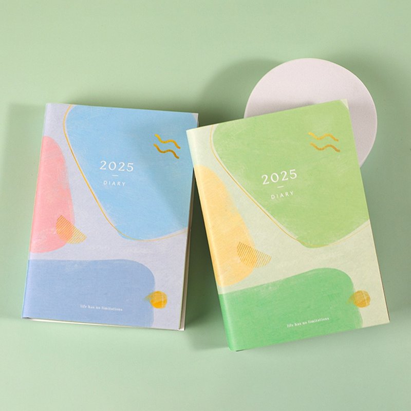 Chuyu online/store limited 2025 A5/25K diary inner pages/square 1 page per day/Bachuan paper/ - สมุดบันทึก/สมุดปฏิทิน - กระดาษ หลากหลายสี