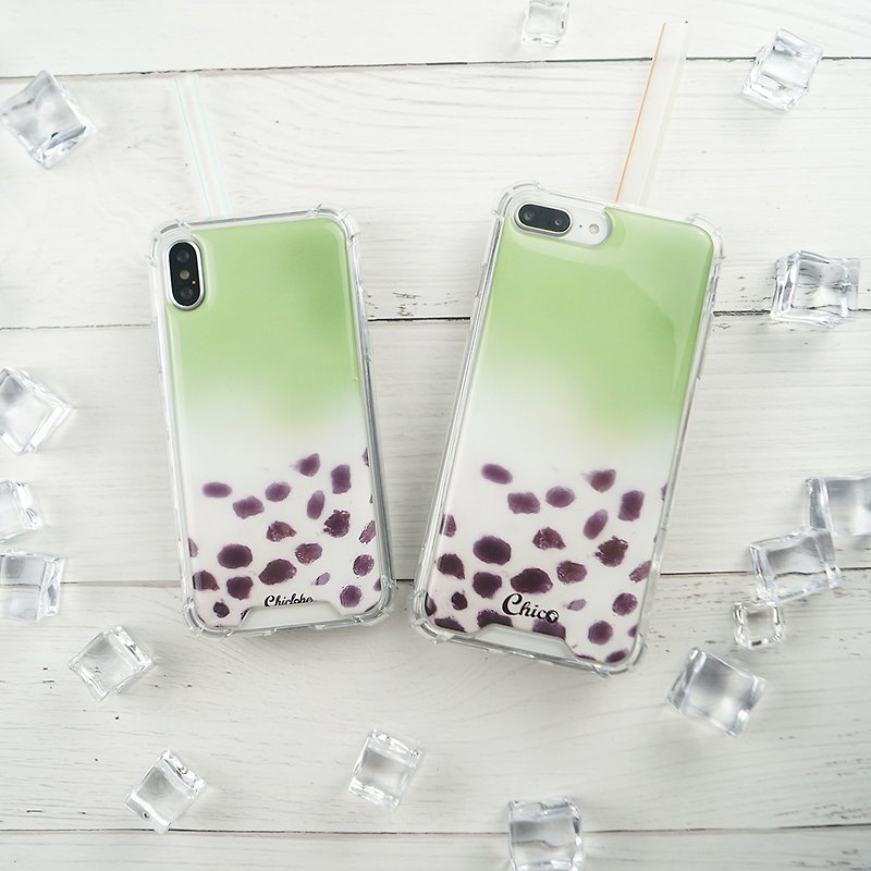 [Pearl Matcha Latte] Anti-gravity air cushion anti-fall mobile phone case - Phone Cases - Plastic Green
