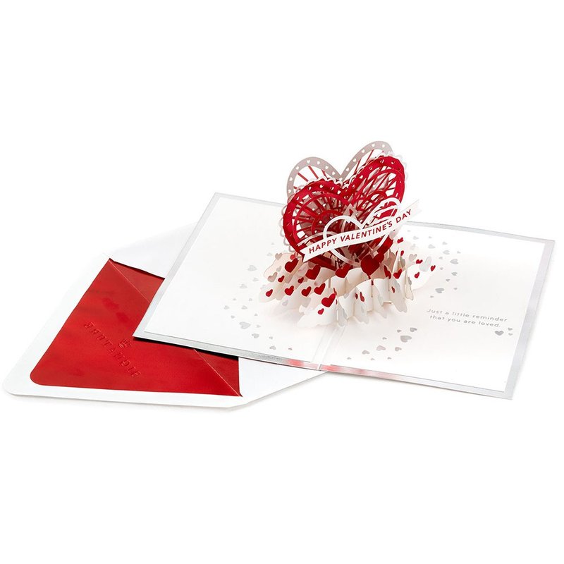 立體層次愛心【Hallmark-Signature經典手工卡 情人節】 - 卡片/明信片 - 紙 多色