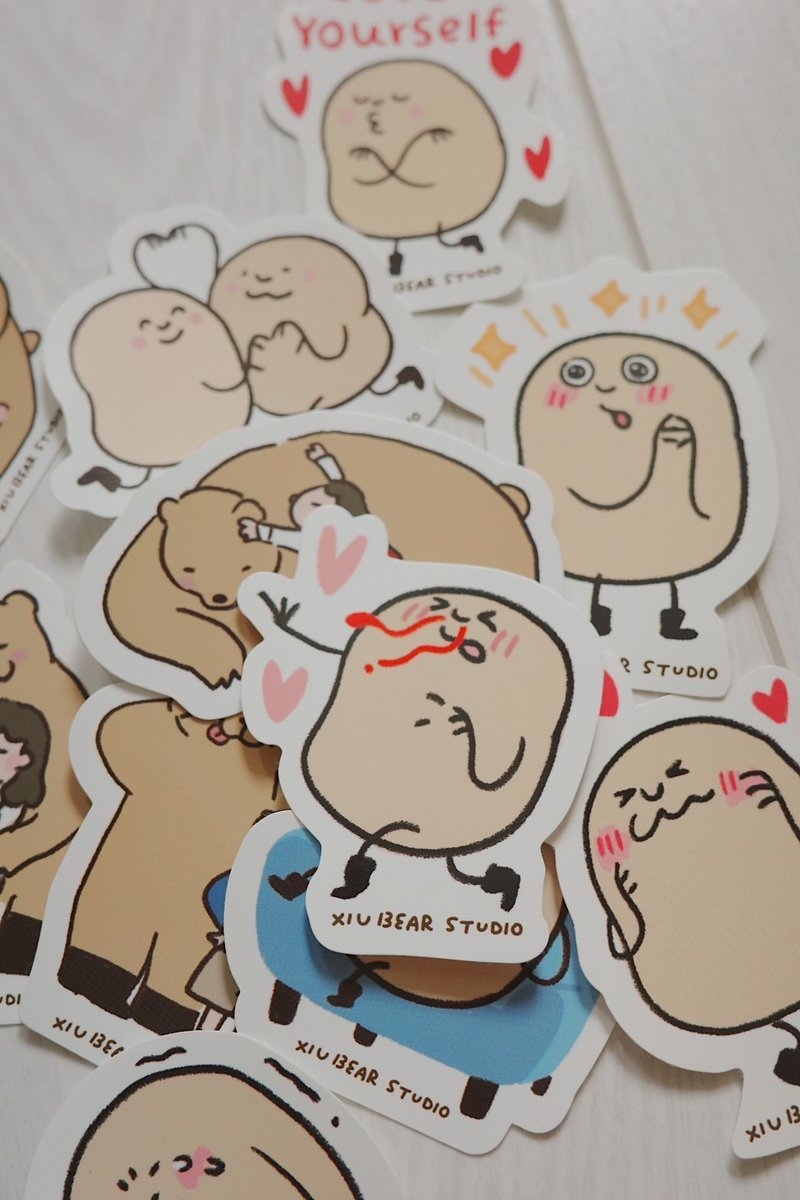 (A variety of options available) Cute crit waterproof stickers - Stickers - Paper 