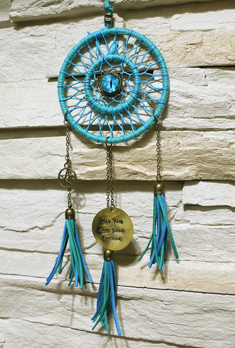 cat eye cat eye guard. Dreamcatcher - fringed sheet Bronze Message - Charms - Other Materials Multicolor