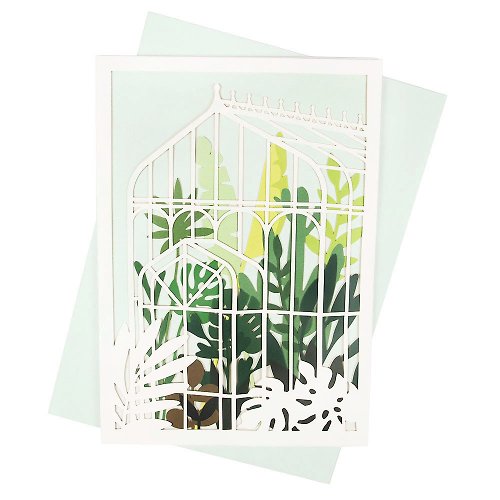 205剪刀石頭紙 溫室植物【Up With Paper Luxe-立體切割卡片 多用途】