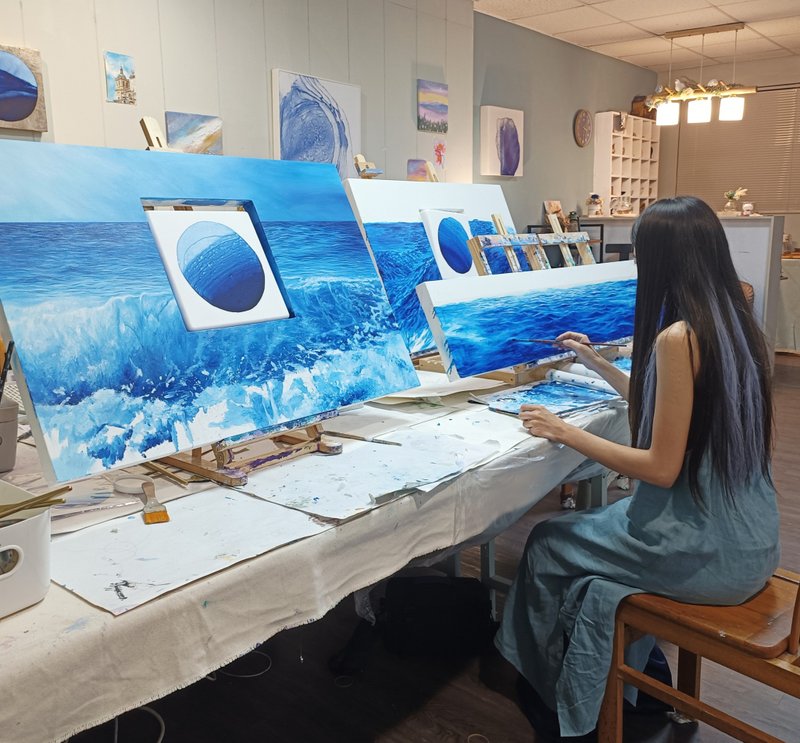 自選圖創作 畫畫 體驗課 藝術 創作 大作品 裝潢 擺飾 裝飾 掛畫 - 插畫/繪畫/寫字 - 其他材質 