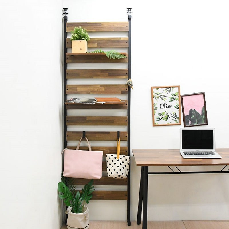 Universal top shelf (with 2 layers and 4 hooks) shelf display rack hanger made in Taiwan | Joe - Other Furniture - Wood Brown