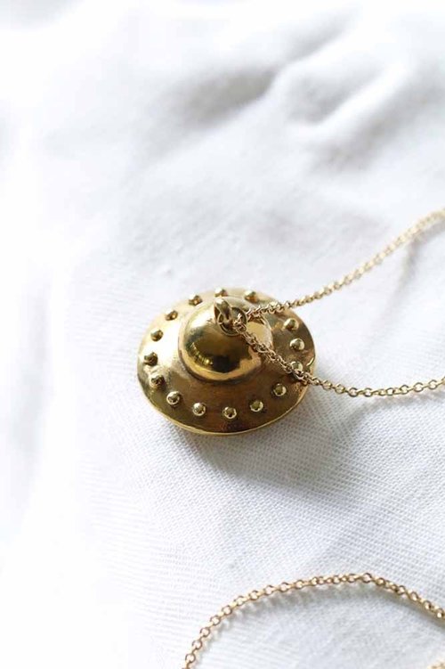 UFOネックレス - ショップ linenjewelry ネックレス - Pinkoi