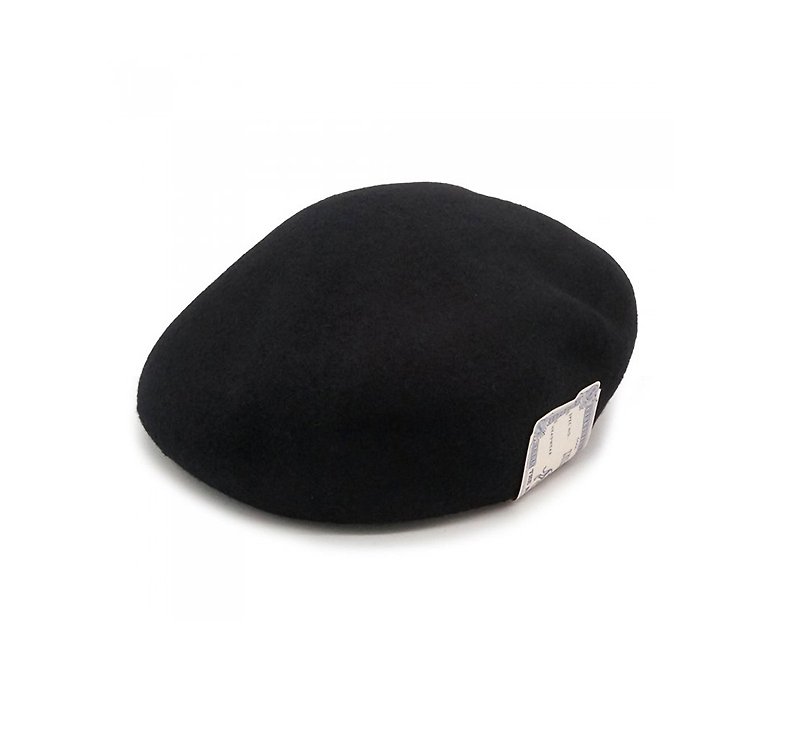 HWDog&Co.Basic Beret Wool Beret Style (Black) - หมวก - ขนแกะ สีดำ