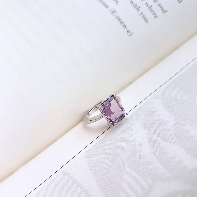Wisteria garden. Amethyst 925 Silver Ring Index Finger Ring Loop Can Be Adjusted - General Rings - Sterling Silver Purple
