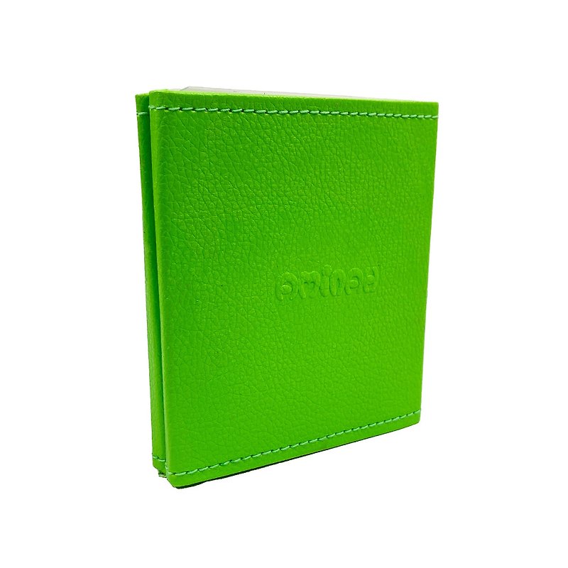 AMINAH-Green leather mask storage box【Mask-03】 - อื่นๆ - หนังเทียม สีเขียว