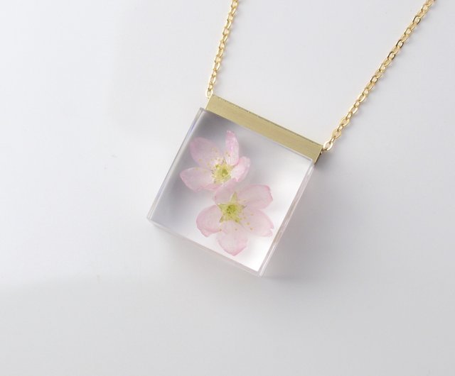 Sakura Necklace 2021 18K GP / Keio Sakura / Sakura / Dried Flower