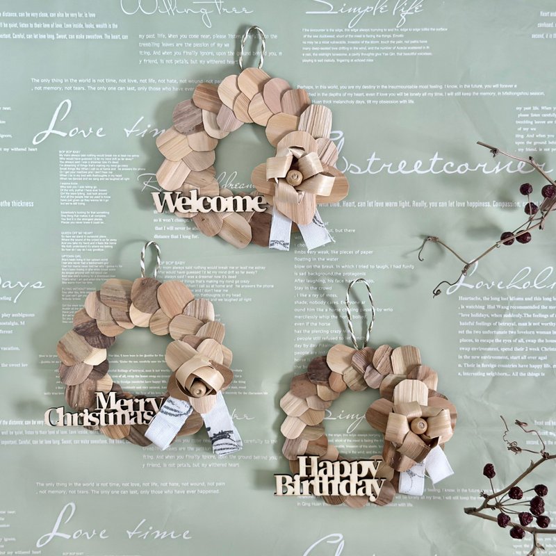 Moon Peach Wreath-Hanmu Sign - Items for Display - Plants & Flowers 