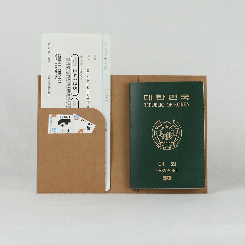 craft leather passport case ver.1 - Passport Holders & Cases - Eco-Friendly Materials Brown