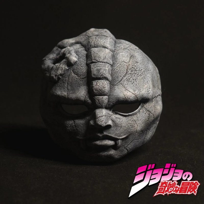 Labubu JOJO的奇妙冒險石面罩配件, 石仮面 - 公仔模型 - 樹脂 灰色