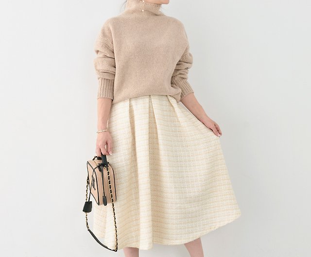 Skirt MIX Tweed material Soft silhouette / Liala x PG - Shop joint