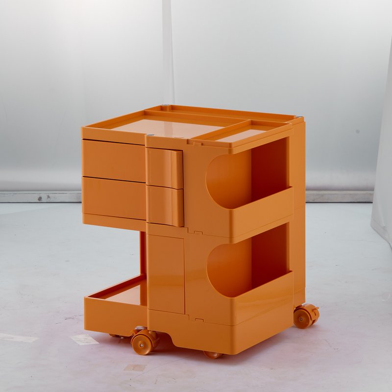 【NEW!!!】Double-layer multi-functional rotatable storage cabinet trolley bedside table-4 colors - ชั้นวาง/ตะกร้า - อะคริลิค หลากหลายสี