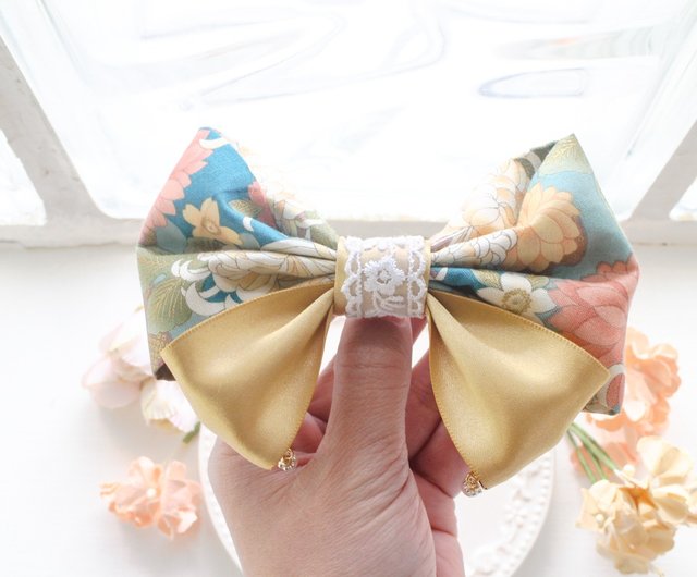 Pastel Butterfly Pearl Bow Hair Clip